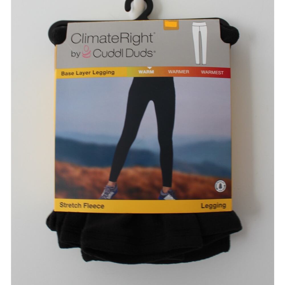 ClimateRight by Cuddl Duds Stretch Warm Stretch Fleece High Rise Leggings NWT